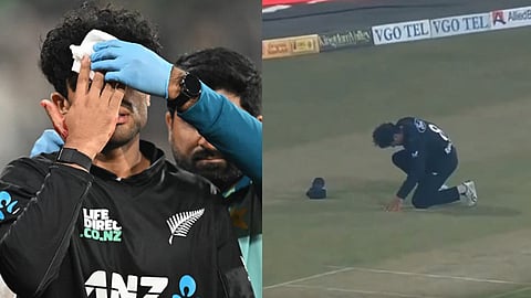 Rachin gets bloodied by ball on forehead; Poor quality of stadiums, criticism against PCB, video