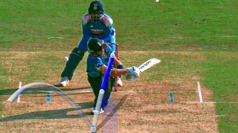 Joe Root survives an LBW