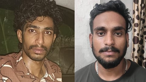 Drug smuggling in vehicle's real view mirror; Youths arrested