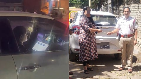 Work from home, not from car while driving: Bengaluru police to woman