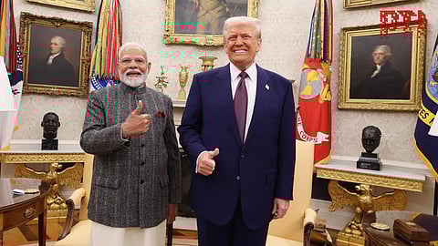 ട്രംപും മോദിയുമായി വൈറ്റ് ഹൗസില് നടന്ന കൂടിക്കാഴ്ചയ്ക്കിടെ