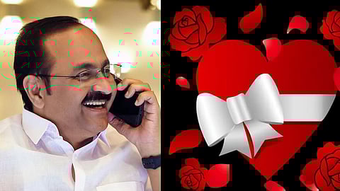 VD Satheesan Face book post in ValentinesDay