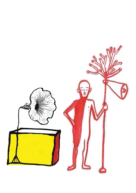 രാഹുല് മണപ്പാട്ട് എഴുതിയ കവിത 'പണ്ടത്തെ രണ്ടുപേരുടെ ഉത്തമഗീതം'