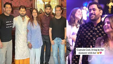 Dhoni and Sakshi sing and dance at Pant's sister's wedding, video