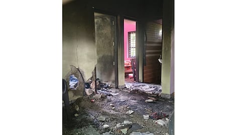 Man hits mother-in-law on the head, sets house on fire; later attempts suicide
