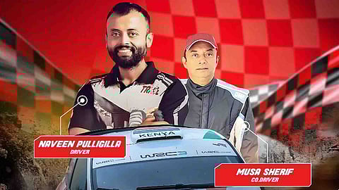 നാവിഗേറ്ററായി കാസര്കോടുകാരന് മൂസ; കെനിയയിലെ സഫാരി റാലിയിലെ ഇന്ത്യന് മുരള്ച്ച