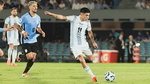 Almada screamer helps Argentina beat Uruguay