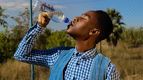 drinking water