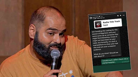 Kunal Kamra| 'അതിലും ഭേദം ഭ്രാന്താശുപത്രിയില് പോവുന്നതാണ്', ബിഗ് ബോസിലേക്കുള്ള ക്ഷണത്തിന് കുനാല് കമ്രയുടെ മറുപടി