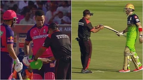 Umpire checked Hetmyer, Devdutt Padikkal and Salt bat