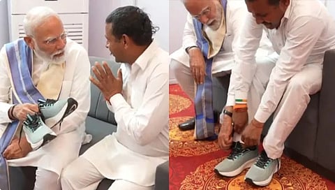 Kaithal man keeps 14-year promise, wears shoes after meeting PM Modi