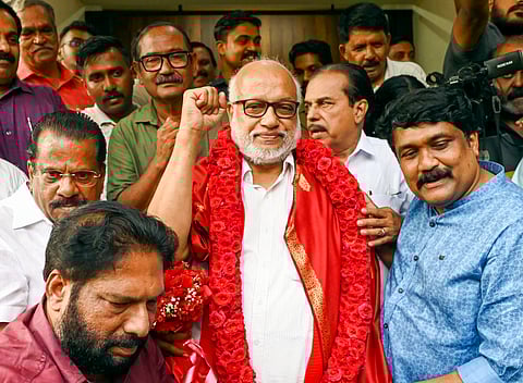 എം.എ. ബേബിക്ക് തിരുവനന്തപുരത്ത് നല്കിയ സ്വീകരണം