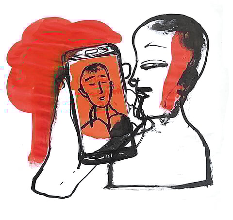 കമറുദ്ദീൻ ആമയം എഴുതിയ കവിത 'ഫേസ്ബുക്കിലെ ഞാനേയല്ല വാട്ട്സ്ആപ്പിൽ'