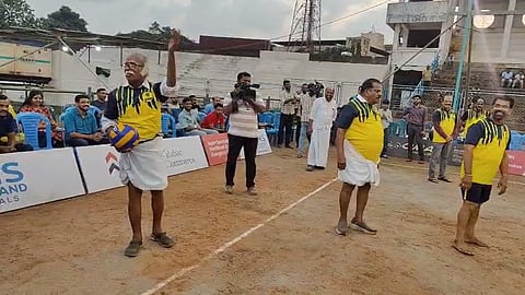 ramachandran kadannappally in volley match