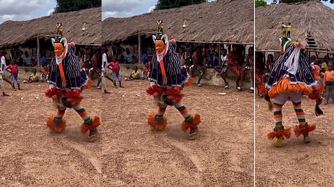 Zaouli mask dance viral video