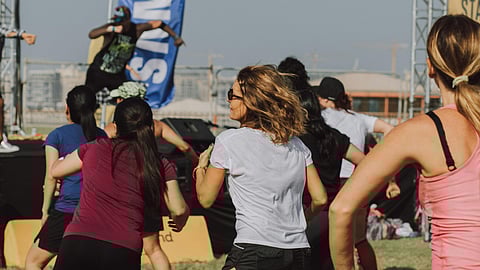Zumba exercising