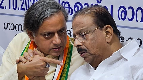 shashi tharoor, k sudhakaran