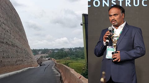 collapsed road, Jalandhar Reddy