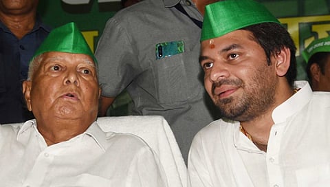 Lalu Prasad Yadav expels son Tej Pratap from RJD for six years for ‘immoral behaviour’