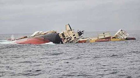 Ship accident off the coast of Kochi