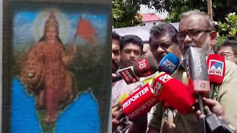 RSS picture on stage; Agriculture Minister boycotts Environment Day celebrations at Raj Bhavan