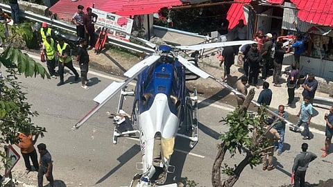 helicopter emergency landed