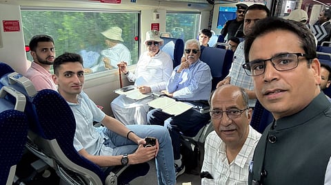 Farooq Abdullah on first train journey