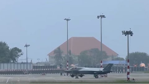 British fighter jet's emergency landing