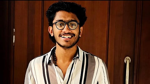 Young man falls into pond