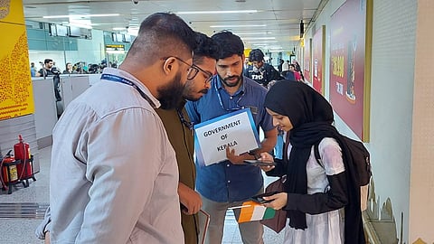 Kerala House officials receive Fadila Kachakkaran and collect information