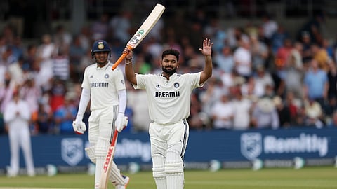 Pant hits 7th Test century celebration