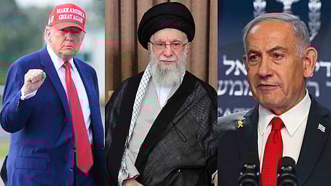 Donald Trump, Ayatolla Ali Khamenei, Benjamin Netanyahu