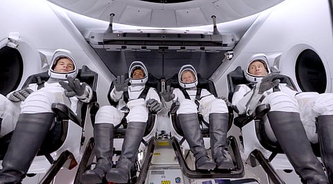 Axiom-4 mission: shubhanshu Shukla and crew in Dragon aircraft