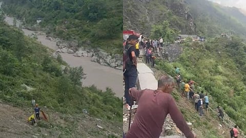 Passenger bus with 18 people on board plunges into Alaknanda river near Uttrakhand's Gholtir on Badrinath Highway