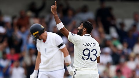 Bumrah celebrates wicket