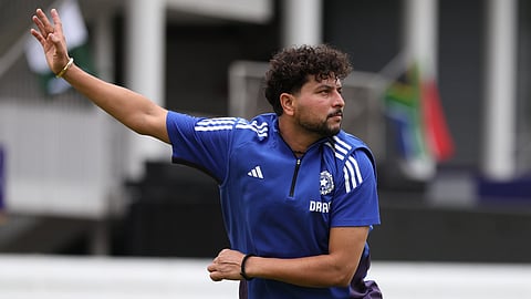 Kuldeep Yadav in training