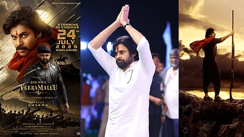 Pawan Kalyan and Hari Hara Veera Mallu film poster