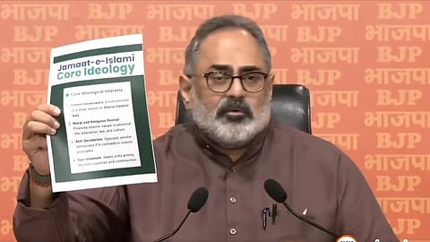Kerala BJP President Rajeev Chandrasekhar attack Congress and Jamaat-e-Islami