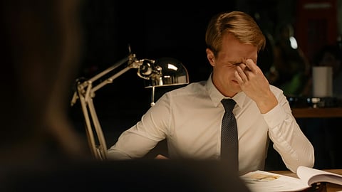 an in White Long Sleeves Working inside the Office