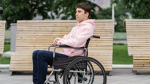 A Man on a Wheelchair