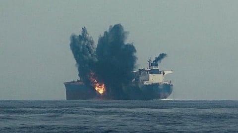 Ship attacked in Red Sea
