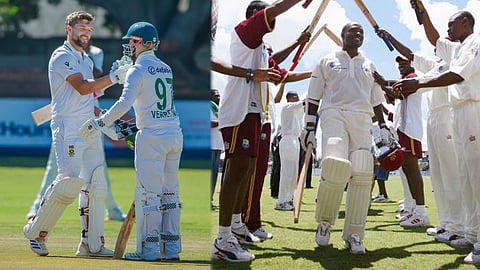Wiaan Mulder and Brian Lara during the match