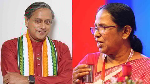 Shashi Tharoor, K K Shailaja
