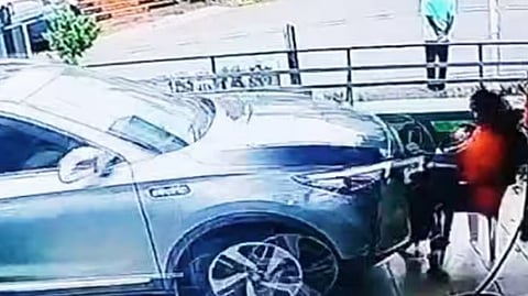 CCTV footage of the accident