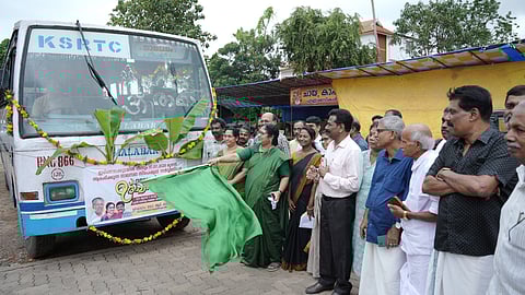 Minister Dr. R. Bindu flags off KSRTC service