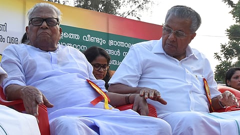Pinarayi Vijayan and VS Achuthanandan together