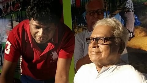 Artist Manoj Guinness tribute to former CM VS Achuthanandan