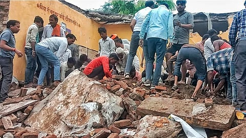 school building collapses in Rajasthan