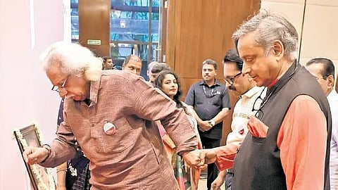 Congress MP Shashi Tharoor And filmmaker Adoor Gopalakrishnan