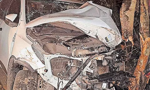 KSU Leader drunken accident in kottayam